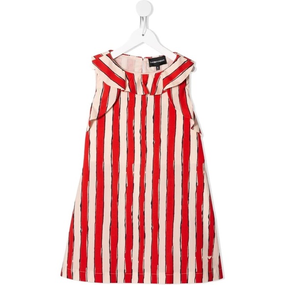 Emporio Armani Kids striped flared dress